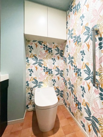 泡で洗うだけでなく除菌・脱臭まで全自動のタンクレストイレ　川崎市中原区K様邸